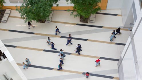 a group of colleagues having a meeting